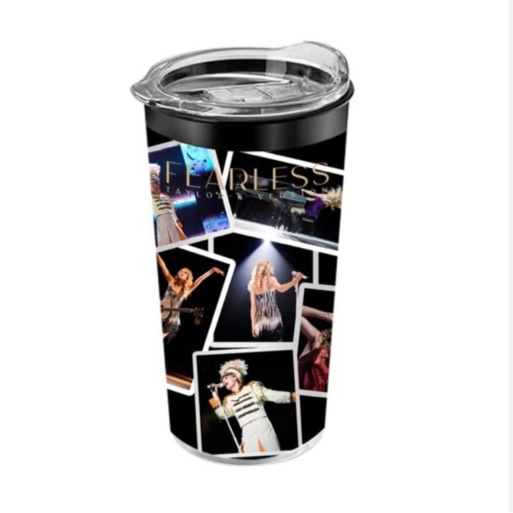 Taylor Swift Fearless Taylor’s Version Album Collage Tumbler Cup NEW!